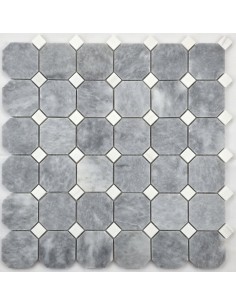 Octagon Bardiglio Grey каменная мозаика "Философия Мозаики"