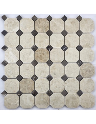 Octagon Cappucino Beige каменная мозаика "Философия Мозаики"