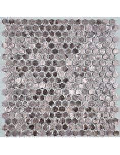 Aluminium Hexagon Rose Gold мозаика из алюминия "Философия Мозаики"
