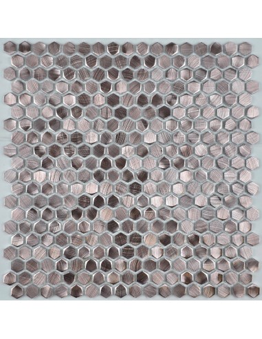 Aluminium Hexagon Rose Gold мозаика из алюминия "Философия Мозаики"