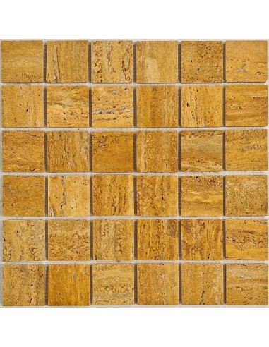Yellow Travertine 48-4W мозаика из травертина "Философия Мозаики"