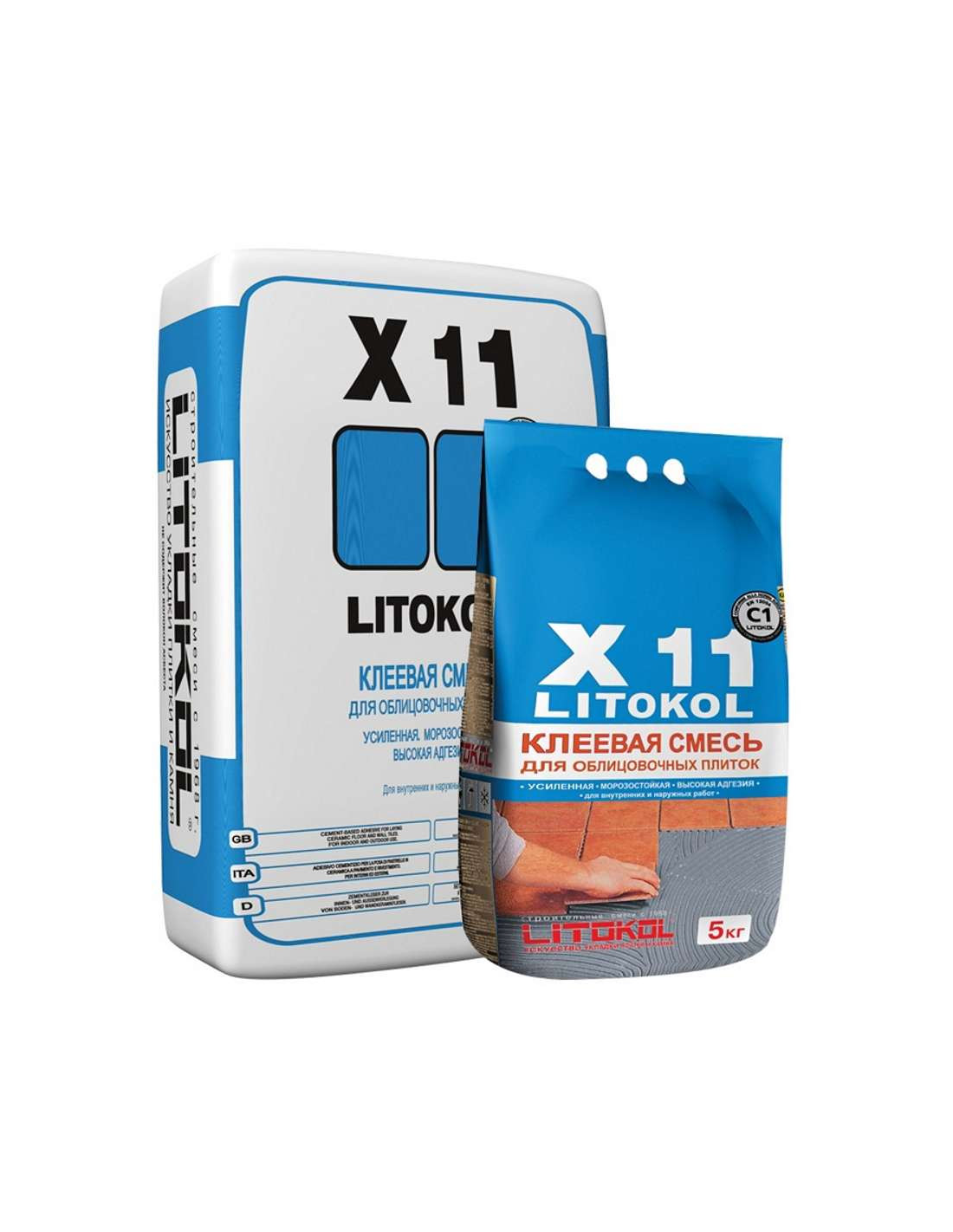 Litokol X11 усиленный клей для укладки плитки, мозаики и мрамора
